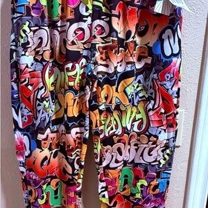 Graffiti Print Men's Joggers